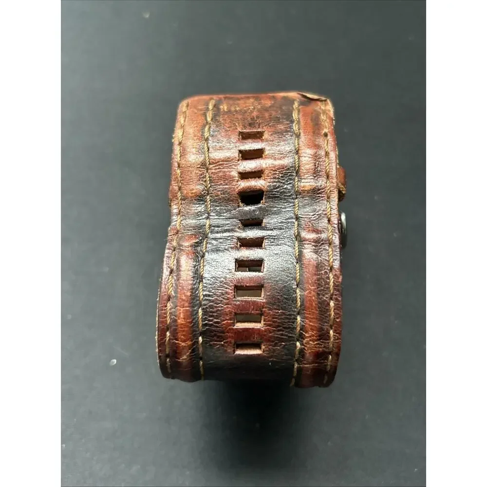 Fossil Brown Dial And Band Silver Case Quartz Watch